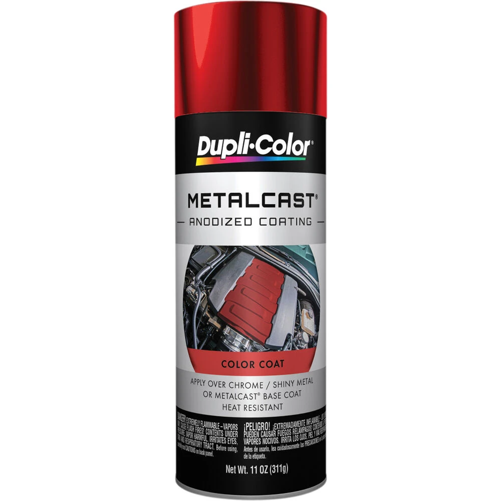 Dupli-Color Metalcast Aerosol Paint Enamel, Red Anodized - 311g 1 Dupli-Color Metalcast Aerosol Paint Enamel, Red Anodized - 311g