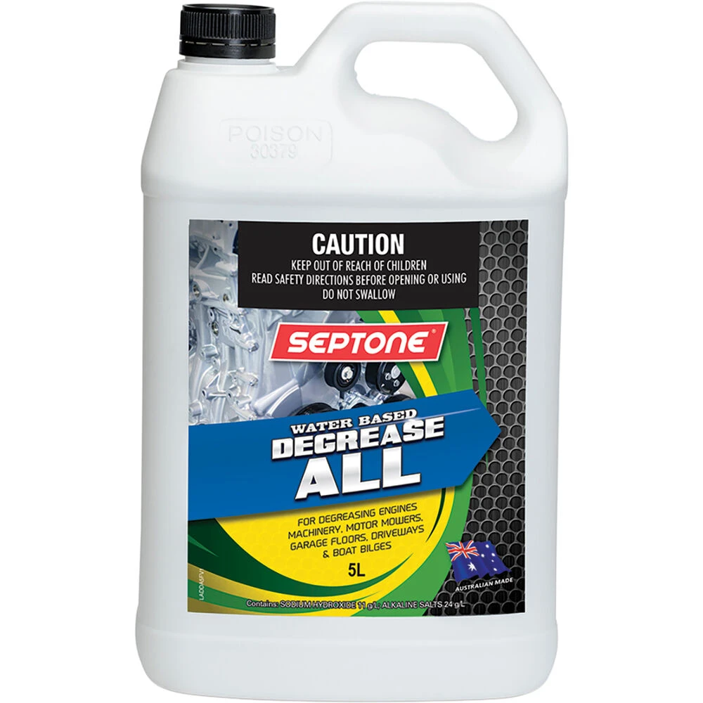 Septone® Degrease-All Water Based Degreaser - 5 Litre 1 Septone® Degrease-All Water Based Degreaser - 5 Litre