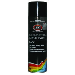 SCA Acrylic Aerosol Paint, Black - 400g