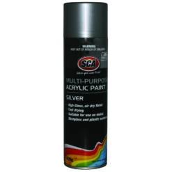 SCA Acrylic Aerosol Paint, Silver - 400g