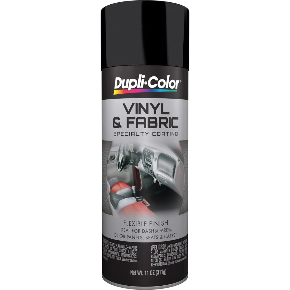 Dupli-Color Vinyl And Fabric Aerosol Paint, Gloss Black - 311g 1 Dupli-Color Vinyl And Fabric Aerosol Paint, Gloss Black - 311g