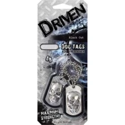 Driven Dog Tag Air Freshener - Black Out