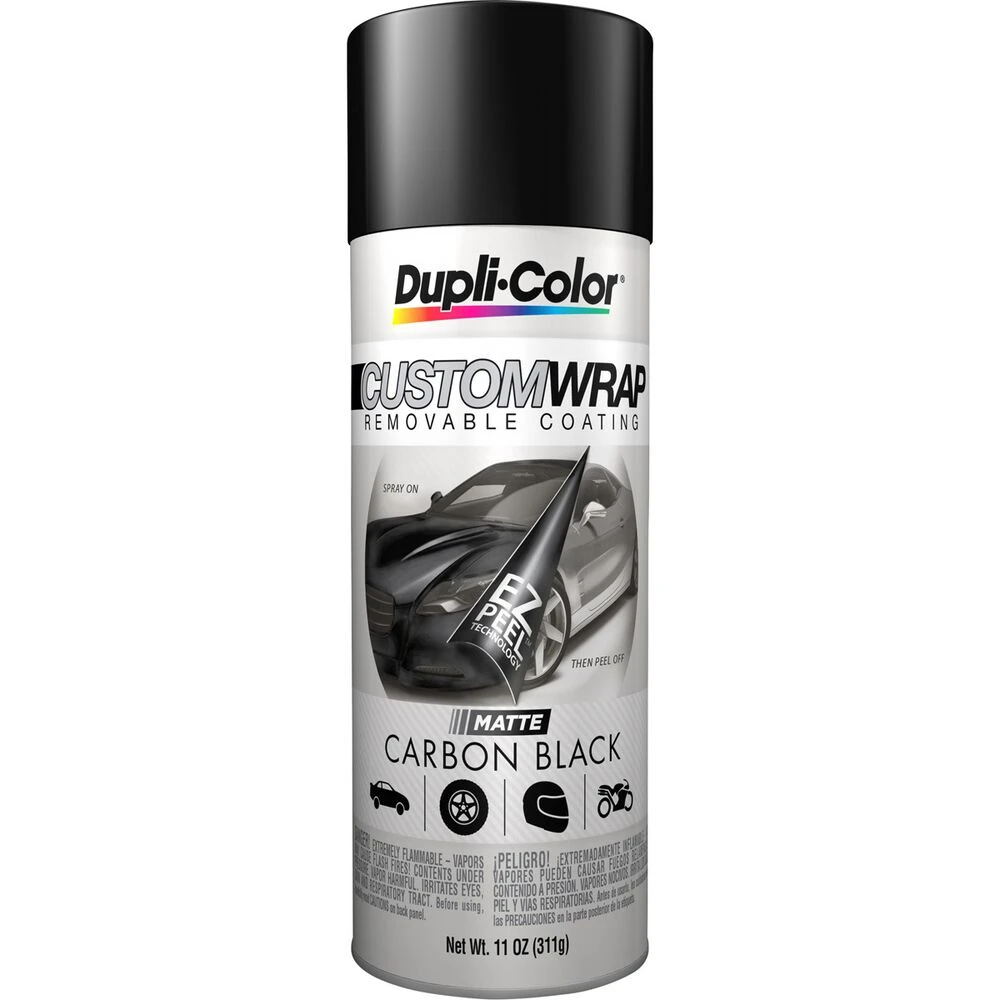 Dupli-Color Aerosol Paint Custom Wrap, Matte Carbon Black - 311g 1 Dupli-Color Aerosol Paint Custom Wrap, Matte Carbon Black - 311g