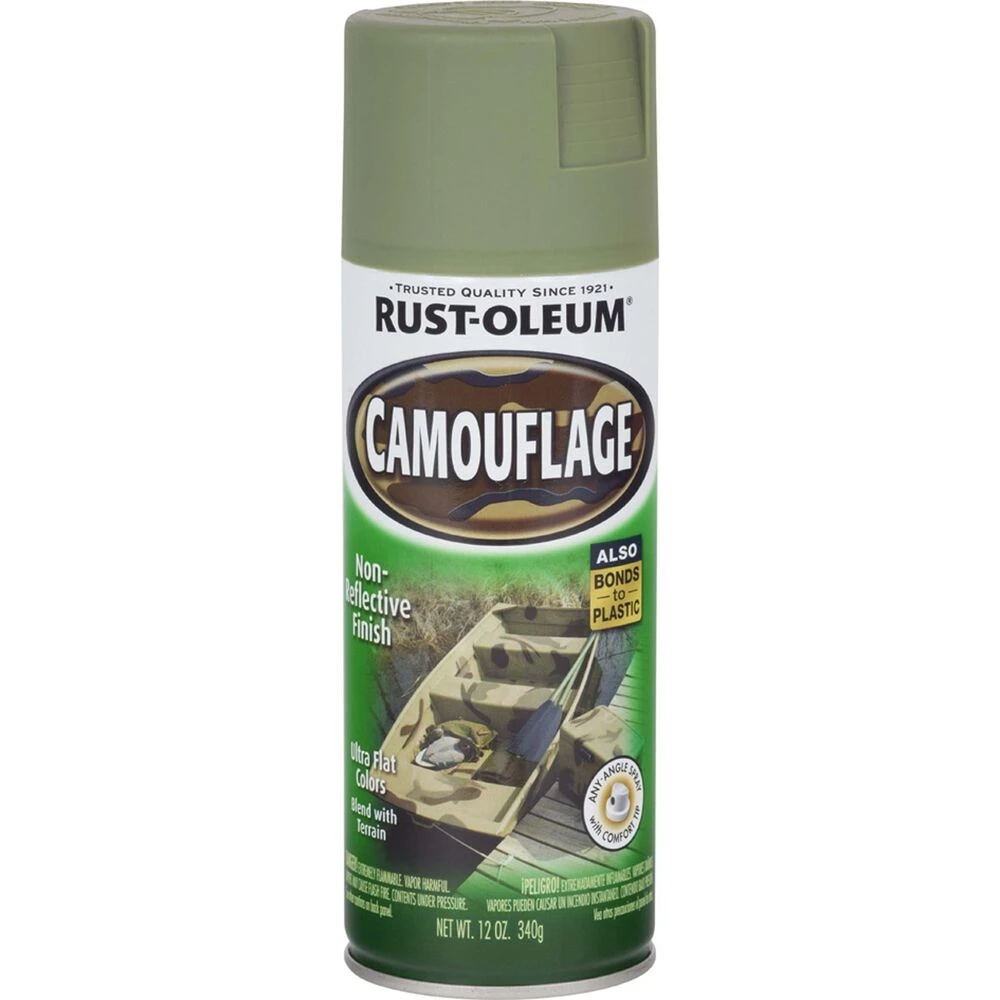Rust-Oleum Camo Enamel Paint, Army Green - 340g 1 Rust-Oleum Camo Enamel Paint, Army Green - 340g