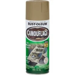 Rust-Oleum Camo Enamel Paint, Khaki - 340g