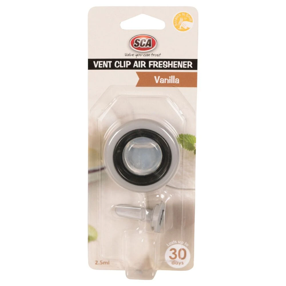 SCA Vent Air Freshener - Vanilla, 2.5mL 1 SCA Vent Air Freshener - Vanilla, 2.5mL