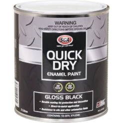 SCA Quick Dry Enamel, Black - 2 Litre