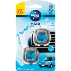 Ambi Pur Mini Air Freshener Sky Breeze, 2 Pack