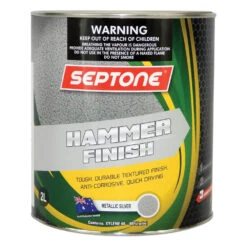 Septone® Hammer Finish Paint, Silver - 2 Litre
