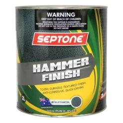 Septone® Hammer Finish Paint, Charcoal - 2 Litre