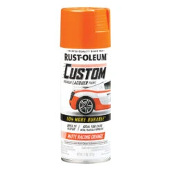 Rust-Oleum Custom Premium Lacquer Paint, Matt Orange - 312g