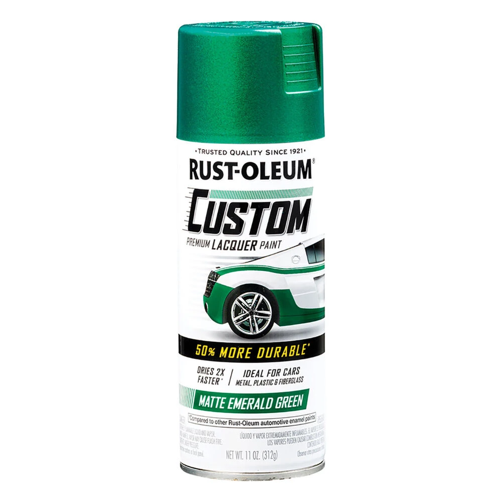 Rust-Oleum Aerosol Paint Custom Lacquer, Matte Green - 311g 1 Rust-Oleum Aerosol Paint Custom Lacquer, Matte Green - 311g