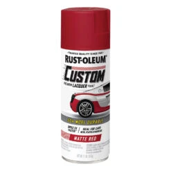 Rust-Oleum Custom Premium Lacquer Paint, Matt Red - 312g