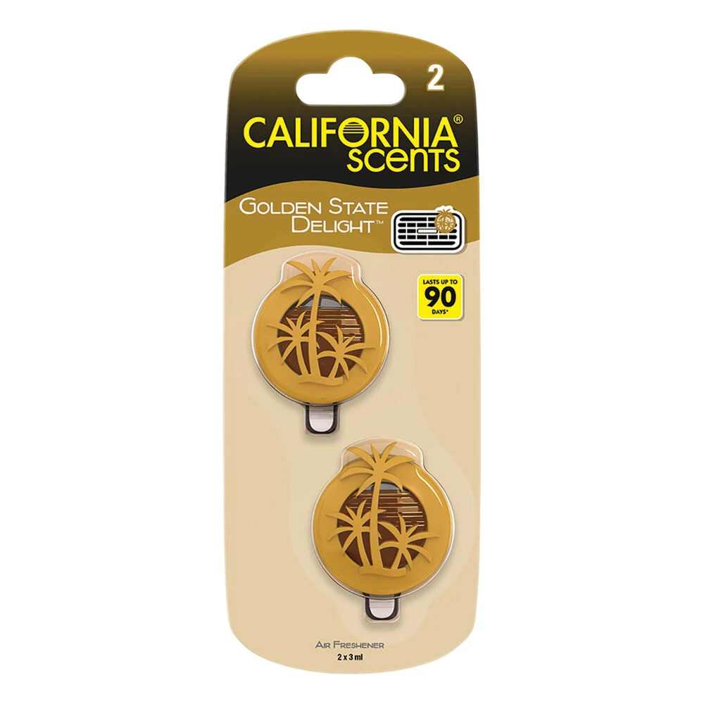 California Scents Mini Diffuser Air Freshener Gold State Delight 2 Pack 1 California Scents Mini Diffuser Air Freshener Gold State Delight 2 Pack